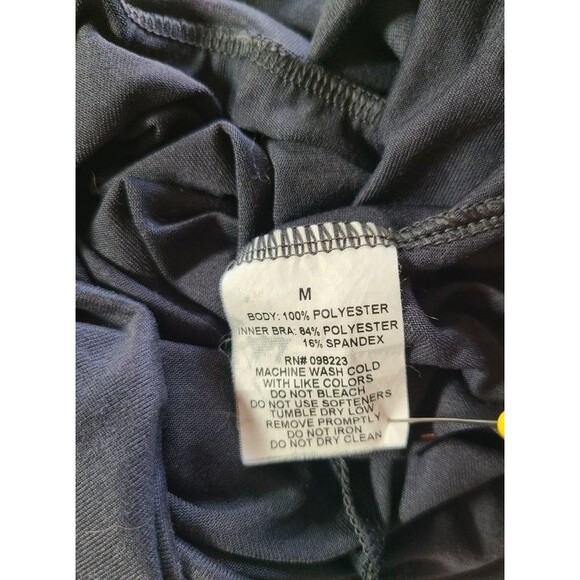 BCG Black & Neon Green Tank Top Size Medium Built-In Bra Athletic Shirt - Picture 5 of 6